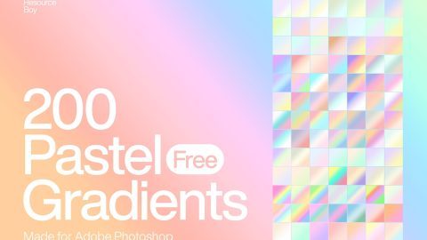 200 Pastel Photoshop Gradients-GenZ Academy