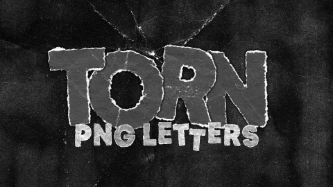 TORN PNG LETTERS PACK for Halloween-GenZ Academy