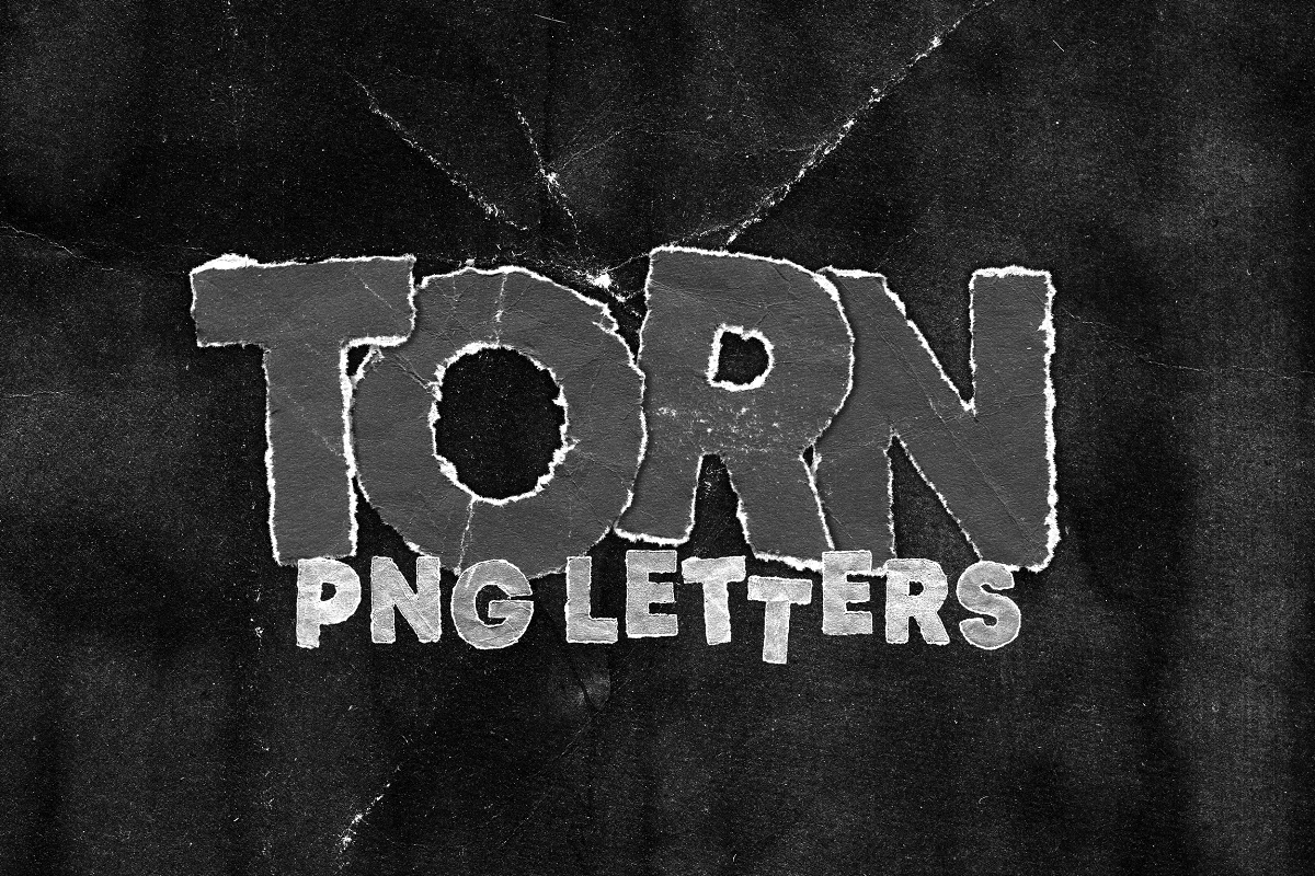 TORN PNG LETTERS PACK for Halloween - GenZ Academy-GenZ Academy