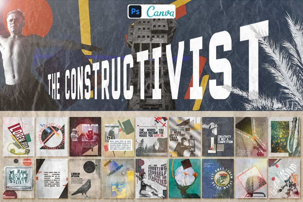 The Constructivist Instagram Templates - PSD - GenZ Academy-GenZ Academy