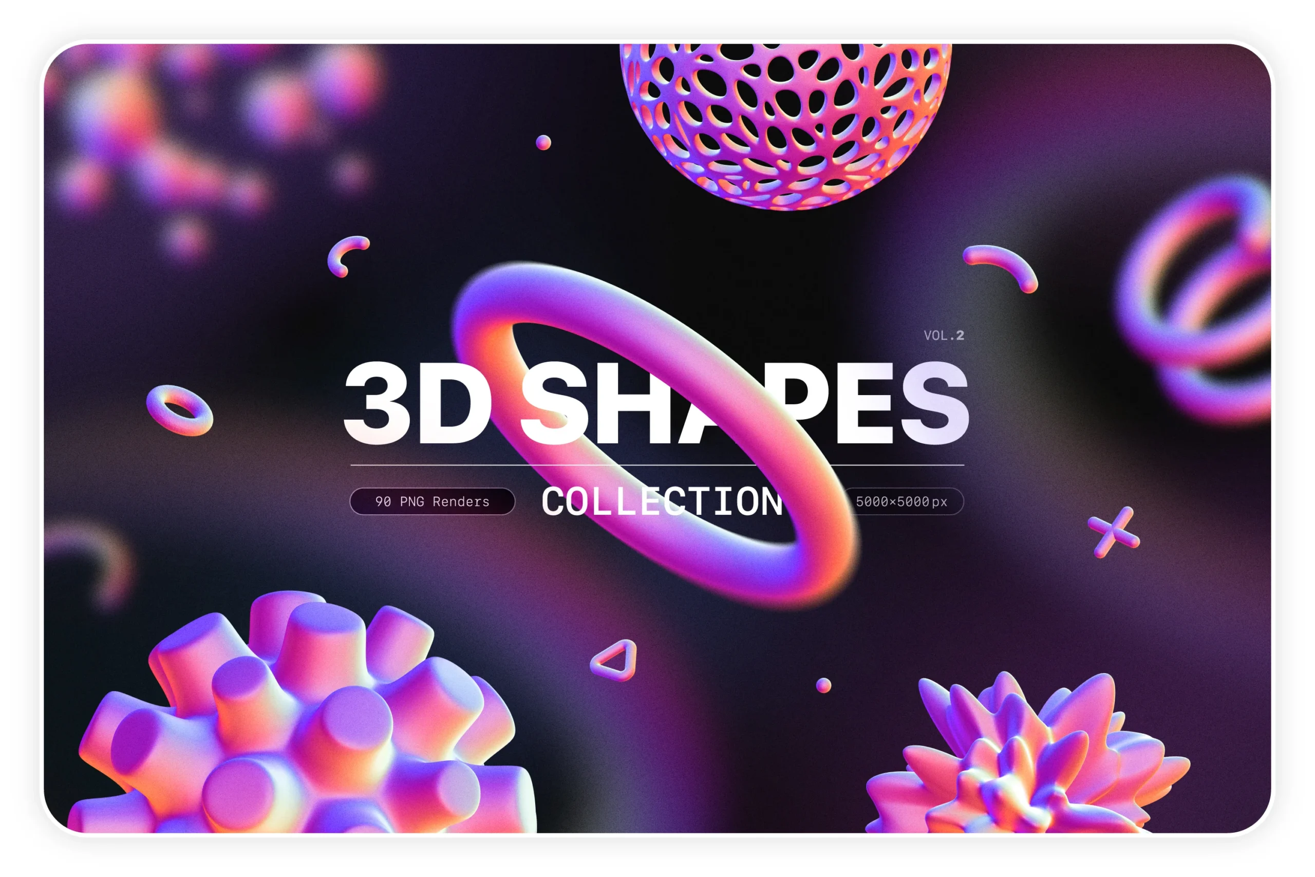3D SHAPES COLLECTION – 90 ABSTRACT RENDERS - GenZ Academy-GenZ Academy