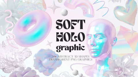 Soft Holo Iridescence 3D Shapes-GenZ Academy