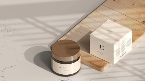 Amber Glass Cosmetic Jar Mockups-GenZ Academy