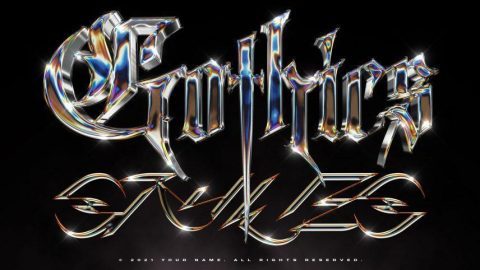 3D Iridescent Chrome Text Effect-GenZ Academy