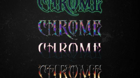 4 CHROME TYPE LAYER STYLES-GenZ Academy