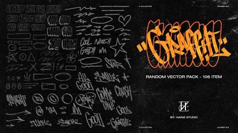 Graffiti Random Vector Pack-GenZ Academy