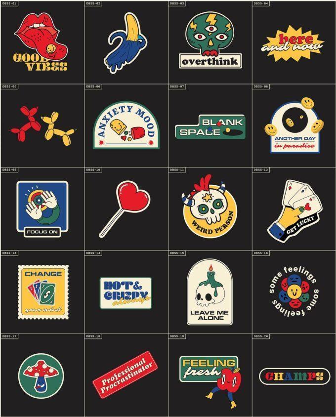 Colorful and Retro Sticker Pack – 20 Pieces 1 20231014103846709-sticker_dirtybarn2-680x844
