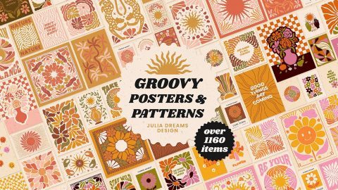 Groovy Boho Posters Patterns Flower 70s - VIP-GenZ Academy