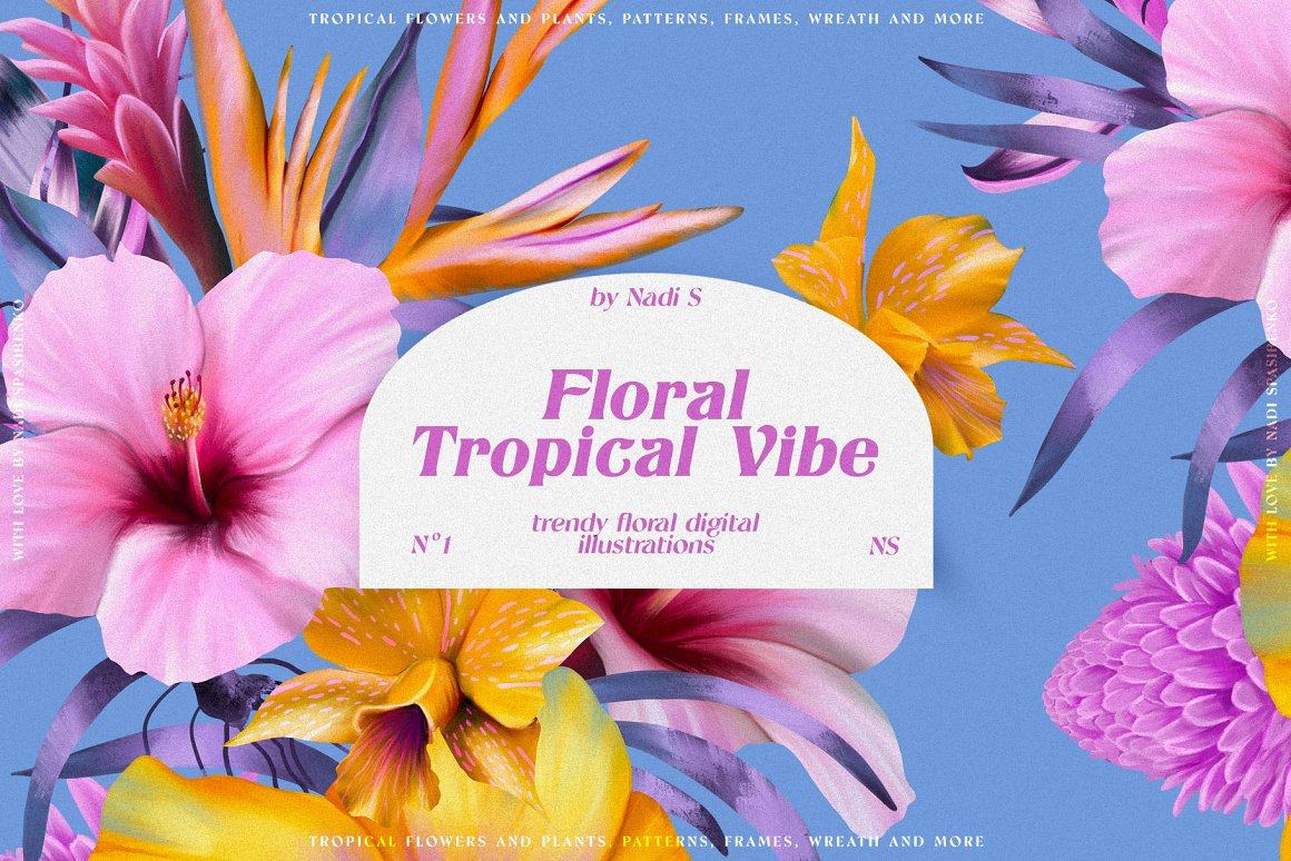 Floral Tropical Vibe - Illustration Kit - GenZ Academy-GenZ Academy
