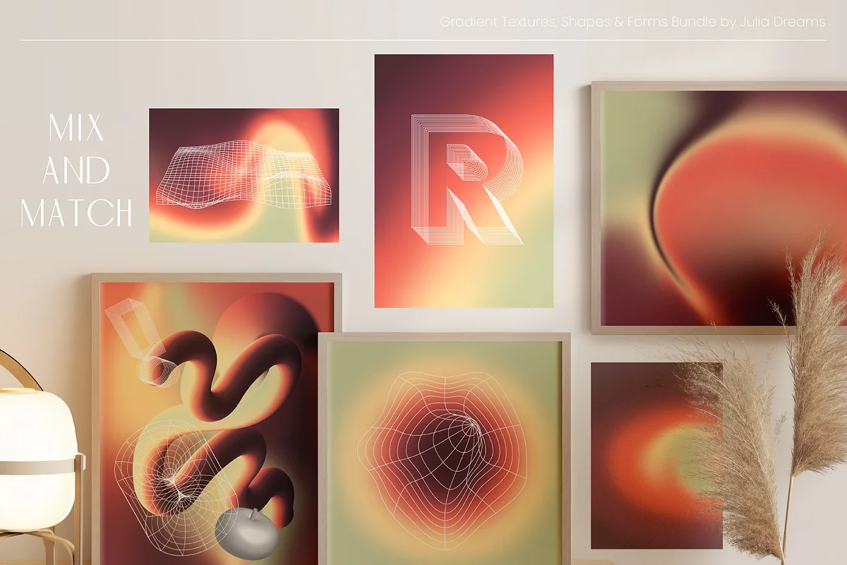 Gradient Textures Shapes 3D Objects - Mini PNG 4 20231023143412741-gradient_textures_main_image_5-