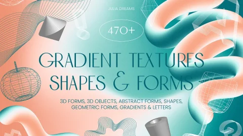 Gradient Textures Shapes 3D Objects - Mini PNG-GenZ Academy