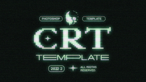 CyberPsycho CRT Photoshop Template-GenZ Academy