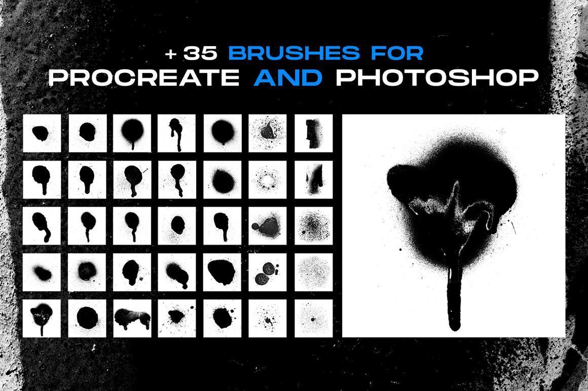 85 Graffiti textures + 35 Procreate Brushes 6 20231105150055477-1959010-full