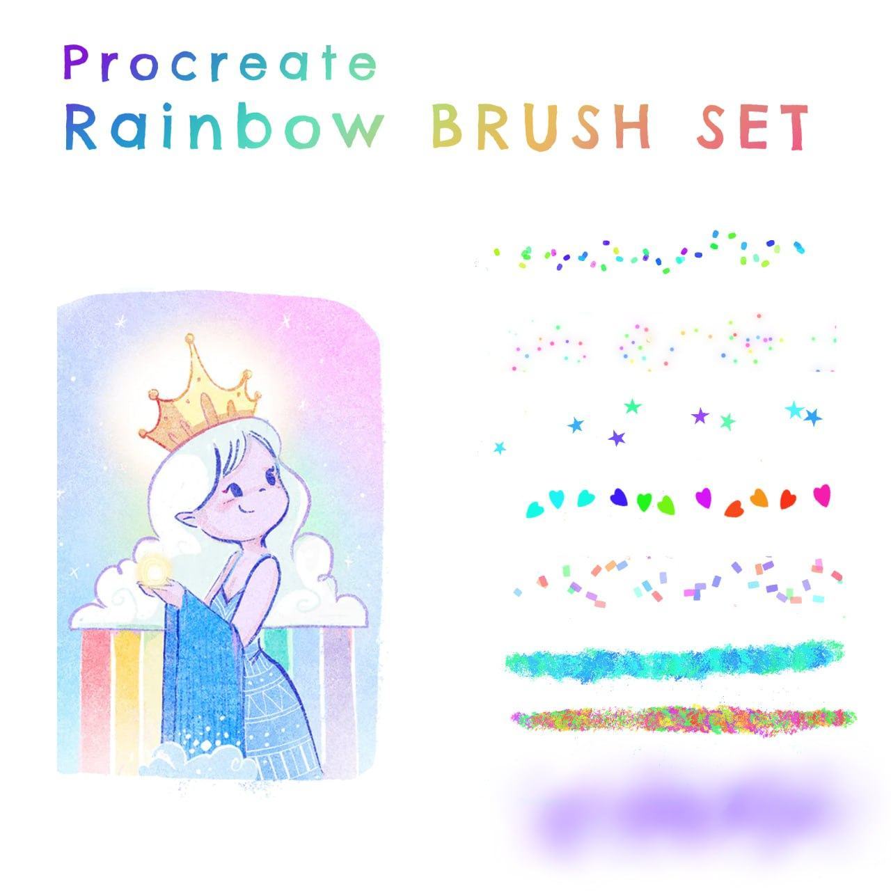 Rainbow Goddess Brushes - Procreate-GenZ Academy
