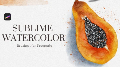 Sublime Watercolor Brushes for Procreate-GenZ Academy