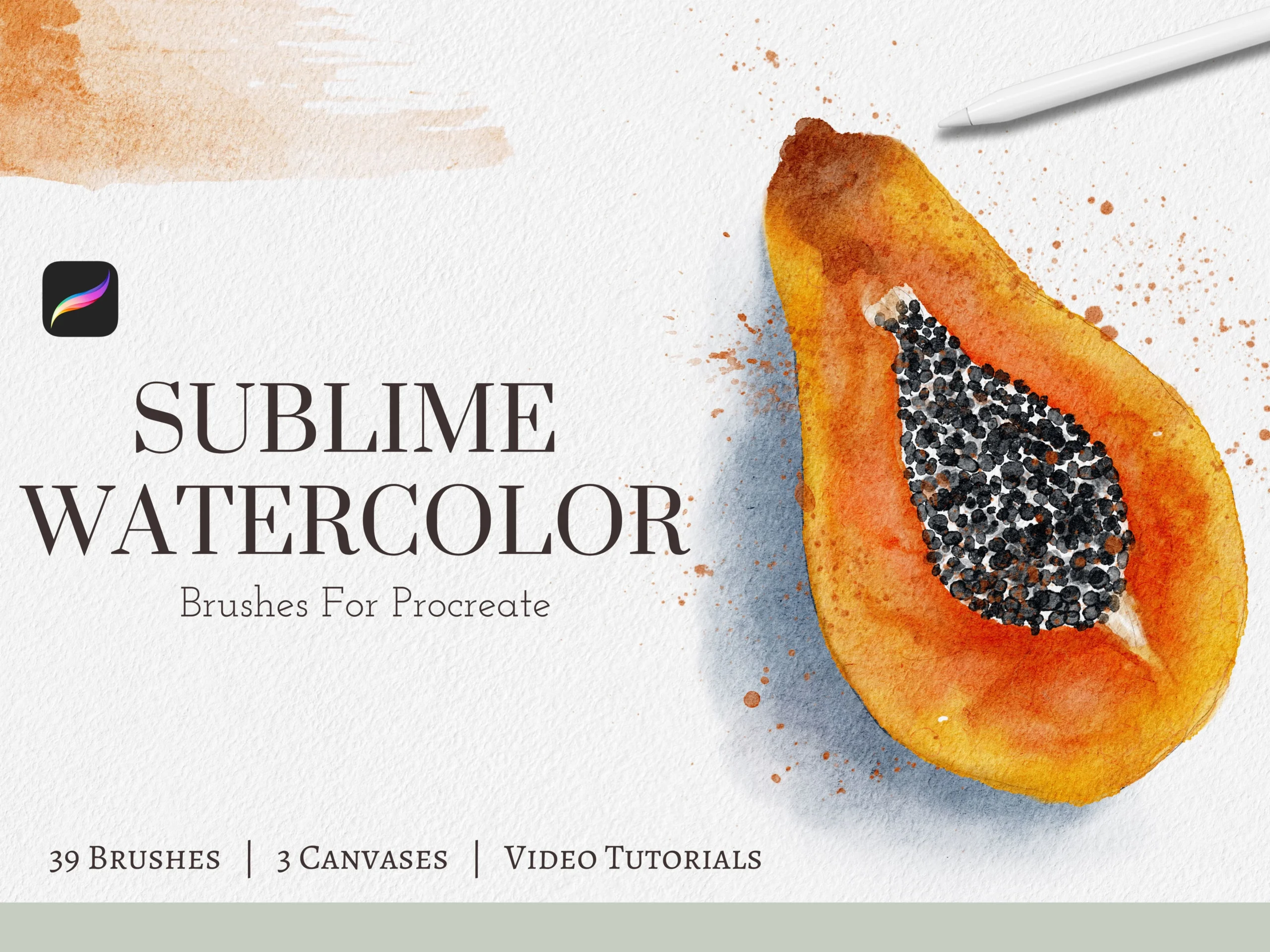 Sublime Watercolor Brushes for Procreate - GenZ Academy-GenZ Academy
