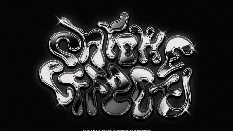 Chrome Effect One-Click - PSD-GenZ Academy