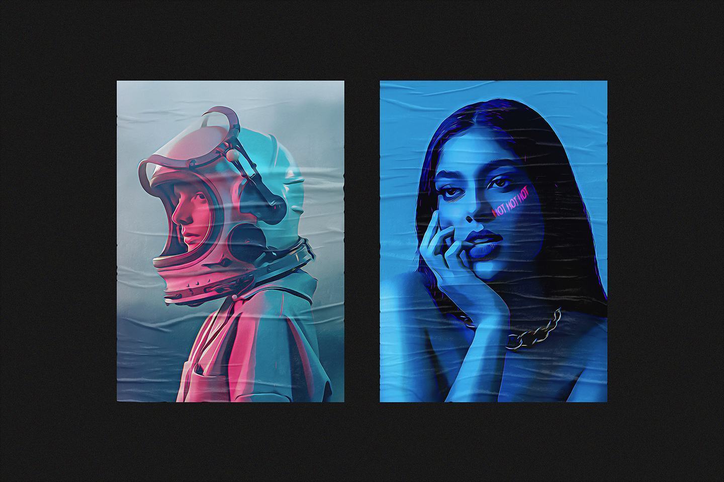 Elegant beautiful woman in a raincoat around colourful bright ne