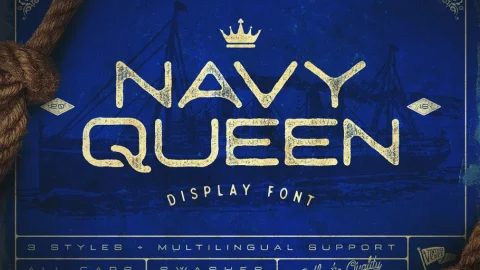 Navy Queen Display Font-GenZ Academy