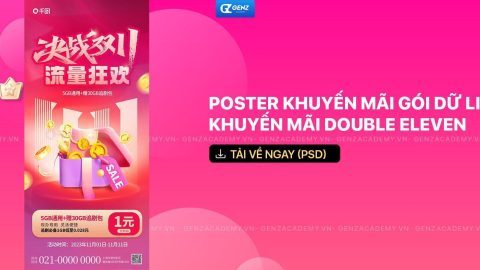 Poster khuyến mãi gói dữ liệu khuyến mãi Double Eleven-GenZ Academy