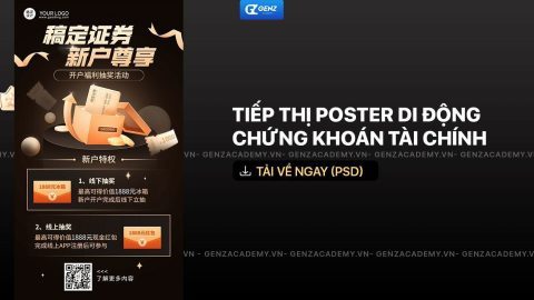Tiếp thị Poster di động chứng khoán tài chính-GenZ Academy