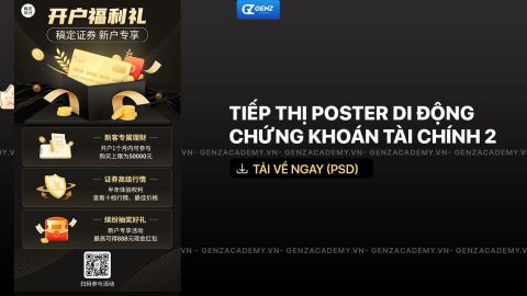 Tiếp thị Poster di động chứng khoán tài chính 2-GenZ Academy