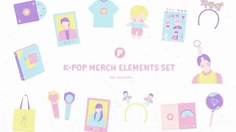 Kpop Merch Element Set-GenZ Academy