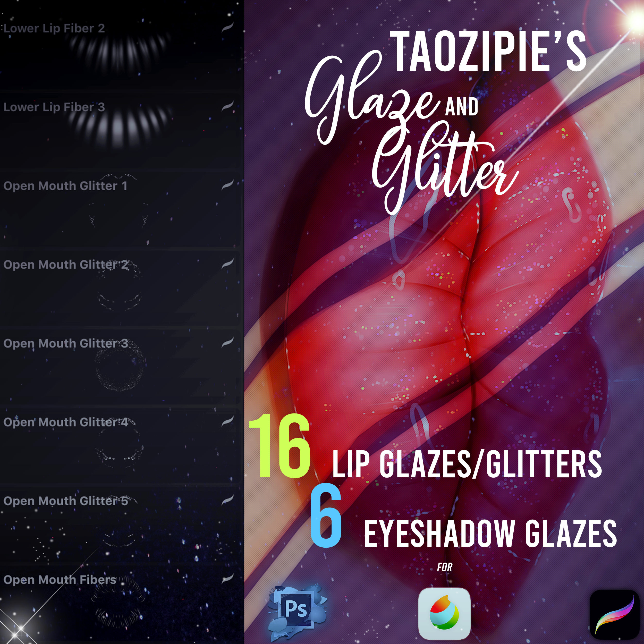 Taozipie’s “Glaze&Glitter” // PROCREATE DL-GenZ Academy