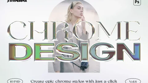 Chrome Text Effects Vol.6 - PSD-GenZ Academy