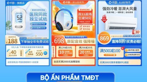 Bộ 3 ấn phẩm nhiều kích thước thương mại điện tử gia dụng-GenZ Academy
