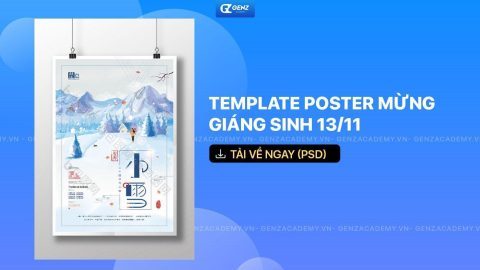Template poster mừng giáng sinh 13/11-GenZ Academy