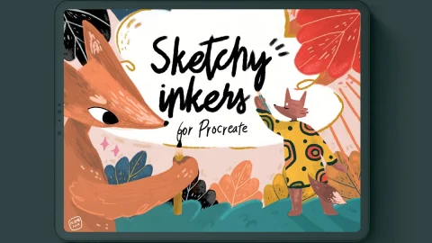 Sketchy Inkers Procreate Brushes-GenZ Academy