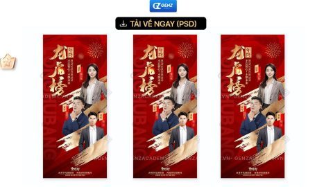 Template poster cuộc họp thường niên - 17/11-GenZ Academy