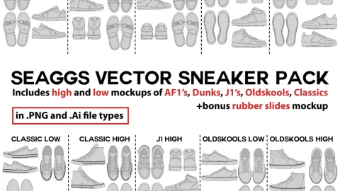 SEAGGS SNEAKER MOCKUP PACK 50$-GenZ Academy