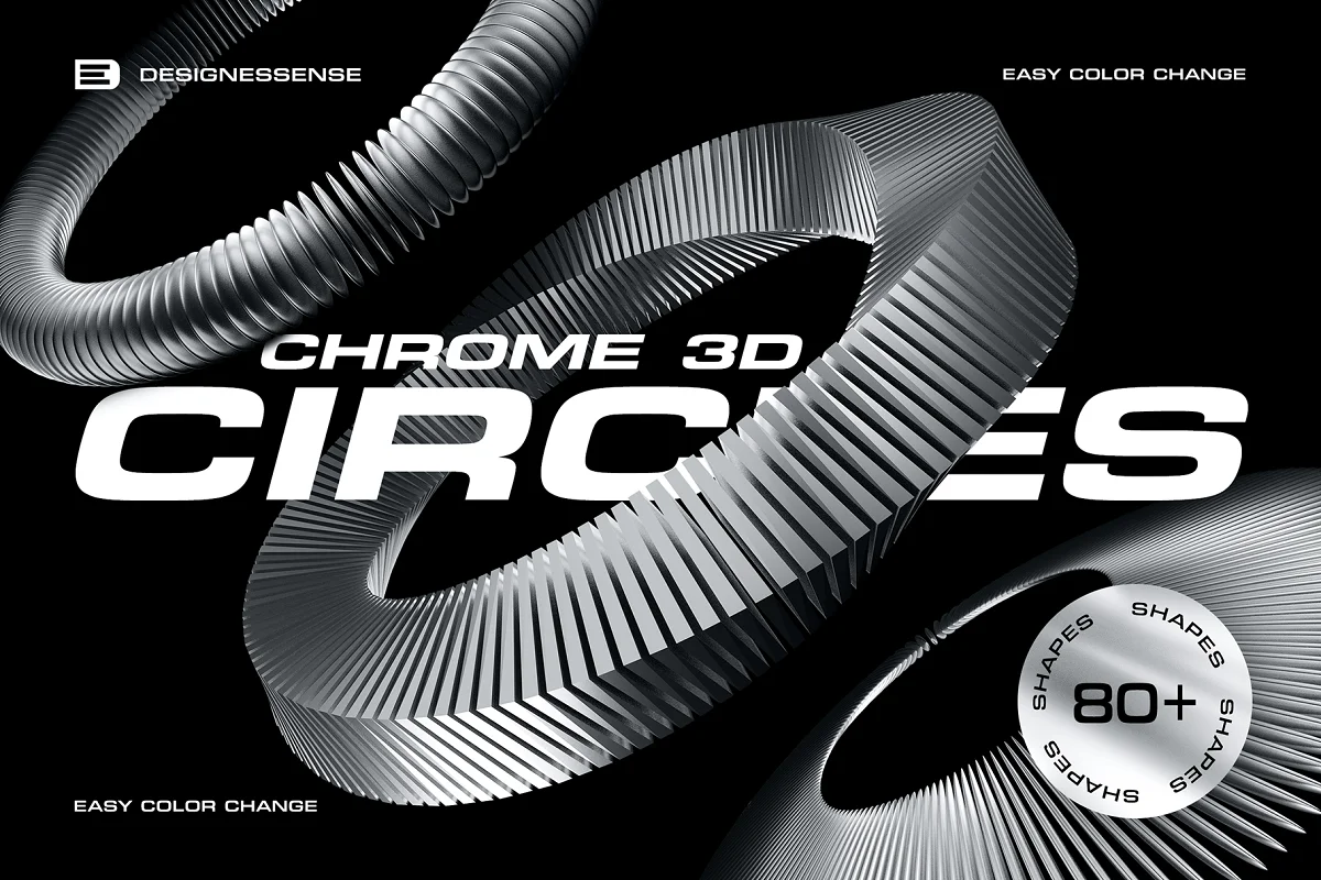 3D Chrome Circles - GenZ Academy-GenZ Academy