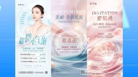 Bộ 3 template phong cách beauty - Top 58pic-GenZ Academy