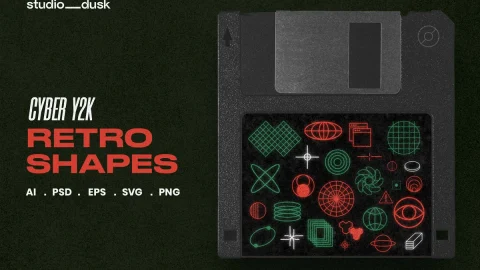 Cyber Y2K - Retro Shapes-GenZ Academy
