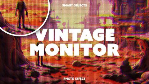 Vintage Monitor CRT Text Effect-GenZ Academy