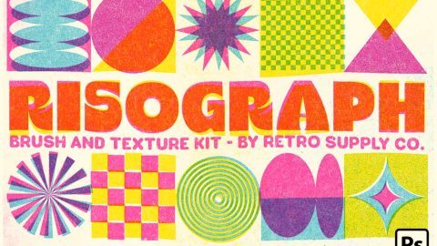 RISOGRAPH BRUSH AND TEXTURE KIT FOR PHOTOSHOP-GenZ Academy