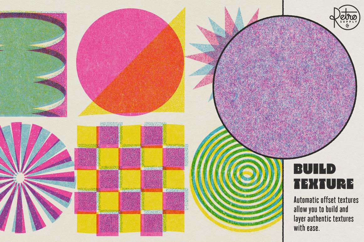 RISOGRAPH BRUSH AND TEXTURE KIT FOR PHOTOSHOP - GenZ Academy