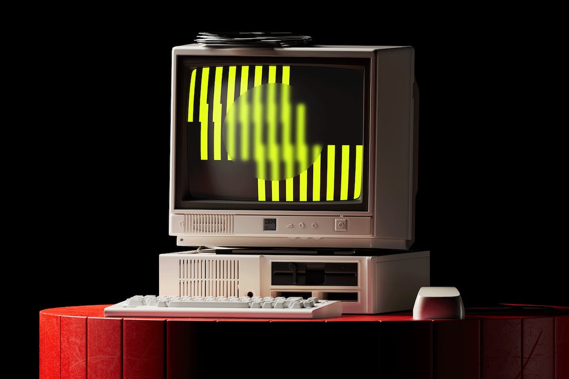 Vintage PC Monitor Screen Mockup-GenZ Academy