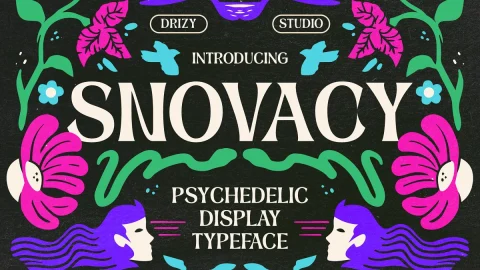 Snovacy - Psychedelic Display Font-GenZ Academy
