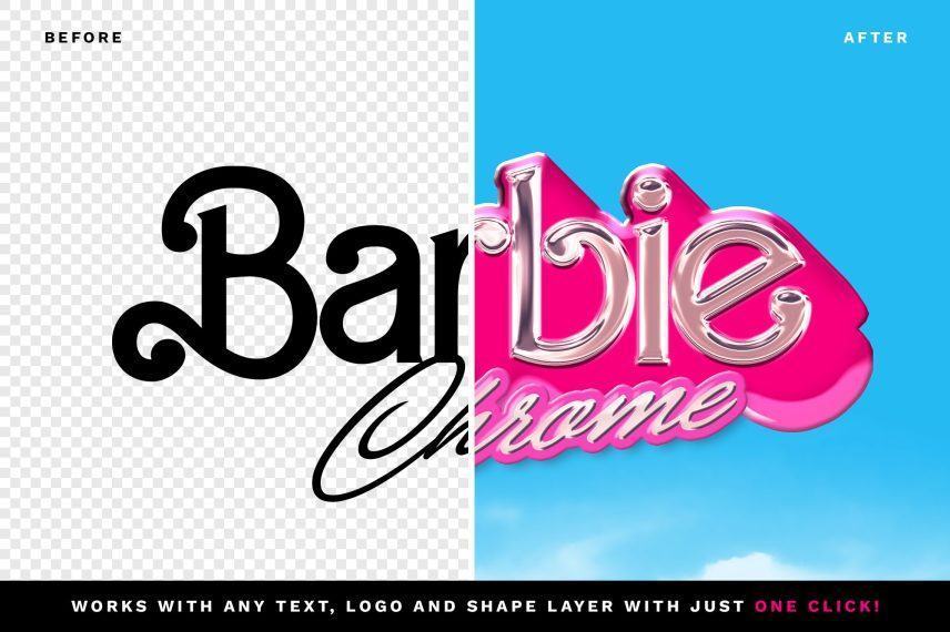 Barbie Chrome Text Effect 1 20240206122046170-Barbie-Chrome-Logo-Text-Effect-PSD-Template-Before-After-856x570