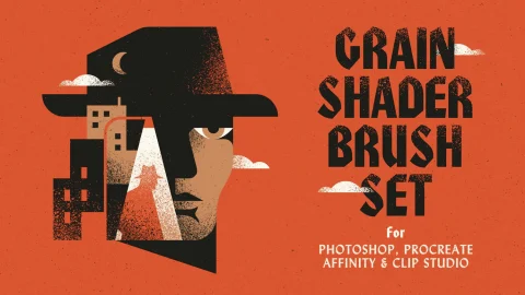 Grain Shader Brush Set for Photoshop-GenZ Academy