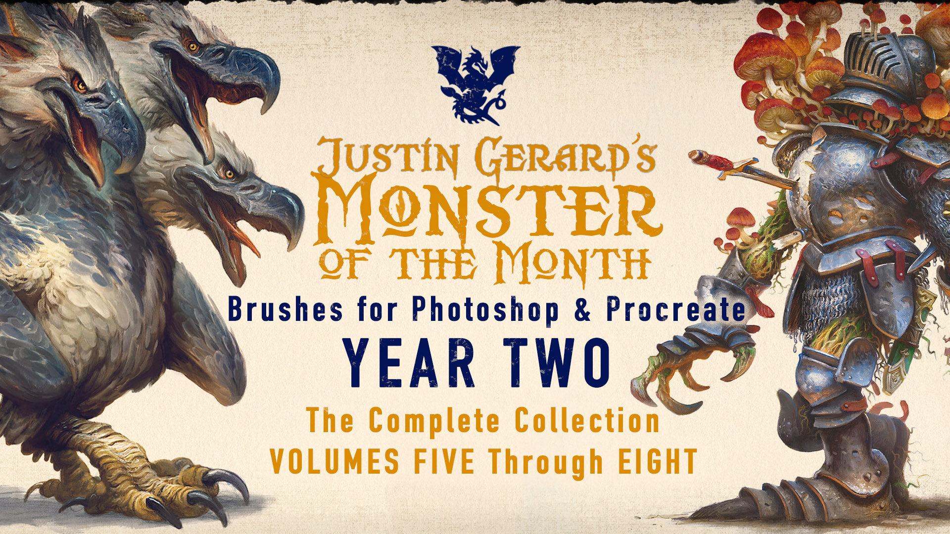 Justin Gerard's Monster of the Month Brush Sets: YEAR TWO - GenZ Academy-GenZ Academy