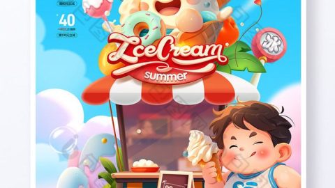 Poster minh họa ăn kèm mùa Hè-GenZ Academy