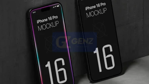 20 iPhone 16 Pro Mockups Vol.01-GenZ Academy