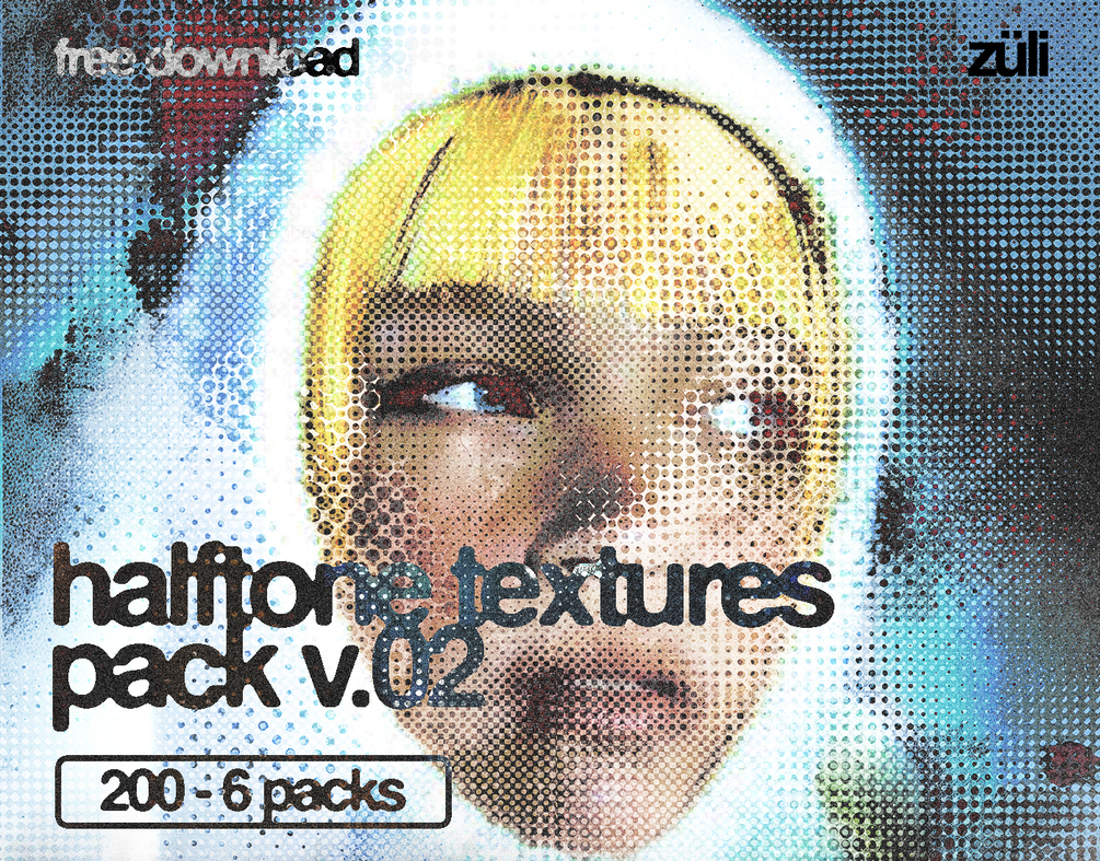 Full 200 Halftone Textures Pack V.02 7,9$ - Bộ Kết Cấu Halftone, Chất Lượng Cao-GenZ Academy