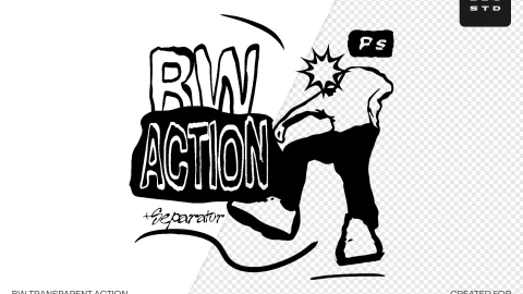 BW Transparent Action - Công Cụ Tối Ưu Hóa Quy Trình Thiết Kế Với Hiệu Ứng Threshold!-GenZ Academy