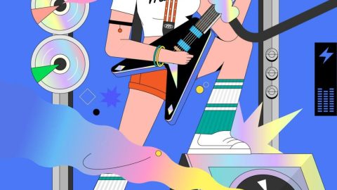 Poster quảng cáo sự kiện lễ hội âm nhạc ngày lễ Lao động.-GenZ Academy